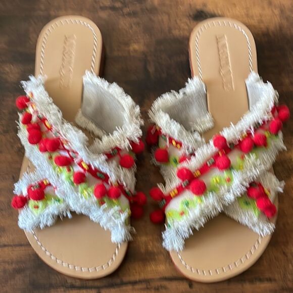 MYSTIOUE Bel Air Sandals In LIGHT DENIM Size 8/ Excellent - Picture 3 of 4